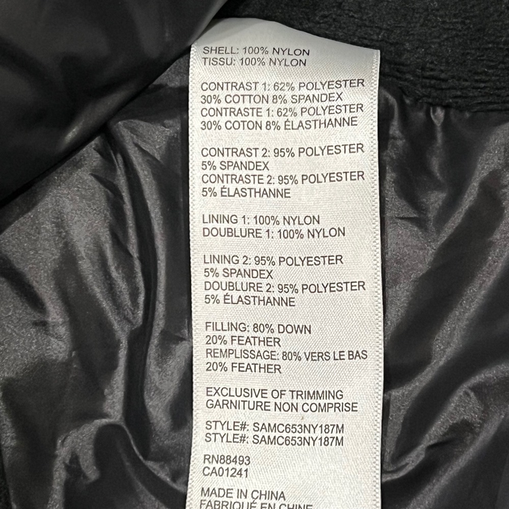 Blanc Noir Reflective Inset Down Filled Featherweight Hooded Parka Black‎ Small - Picture 8 of 9